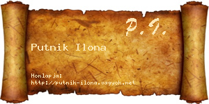 Putnik Ilona névjegykártya